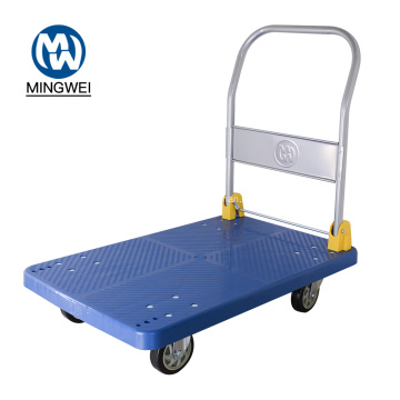 400 kg Blue Faltbarer Plattformwagen Hand Food Cart
